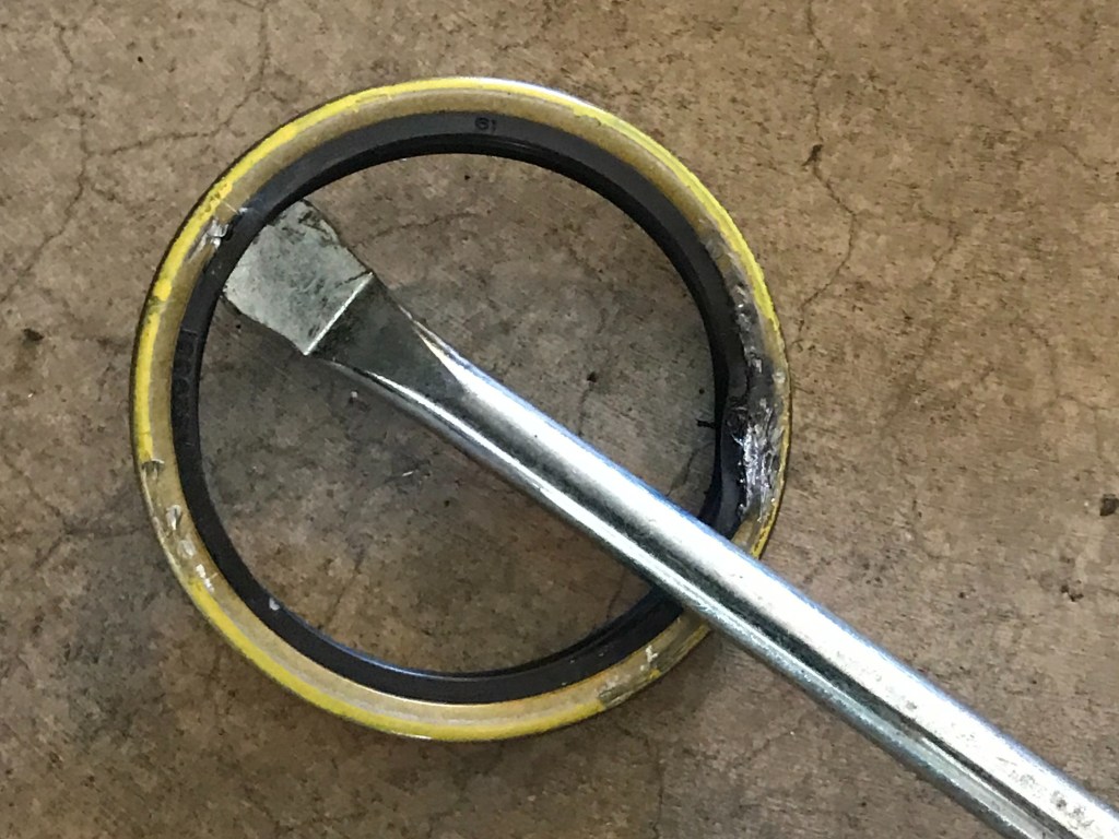 old oil seal pry out