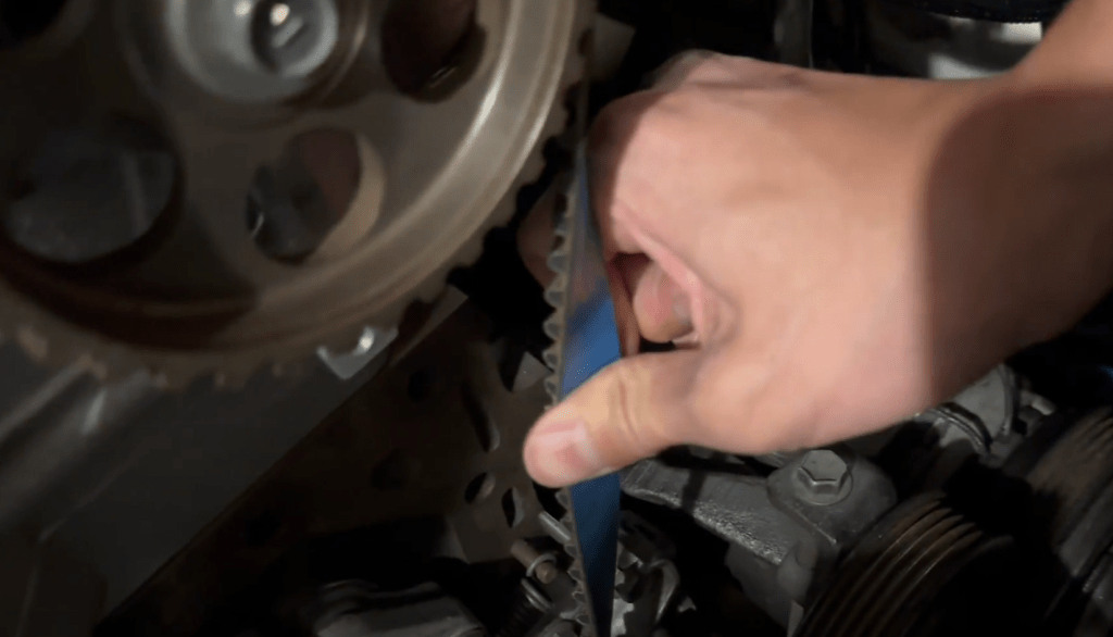 Timing belt tension check (3)